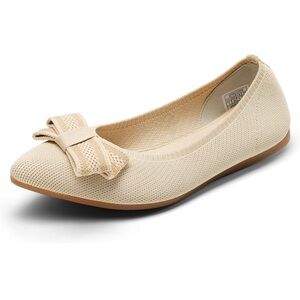 DREAM PAIRS Women’s Bow Ballet Flats in Beige